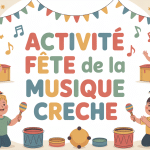 illustration activite fete de la musique creche enfants instruments musique