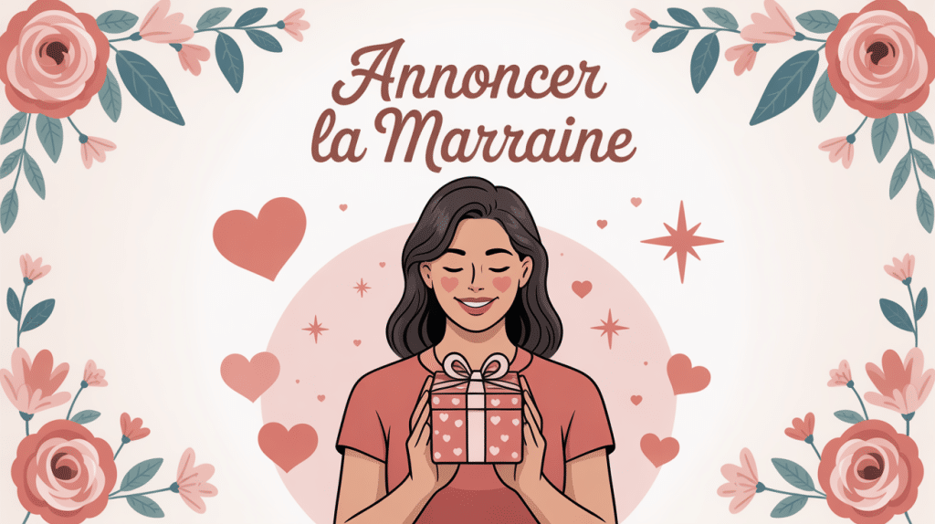 annoncer la marraine femme coffret cadeau famille