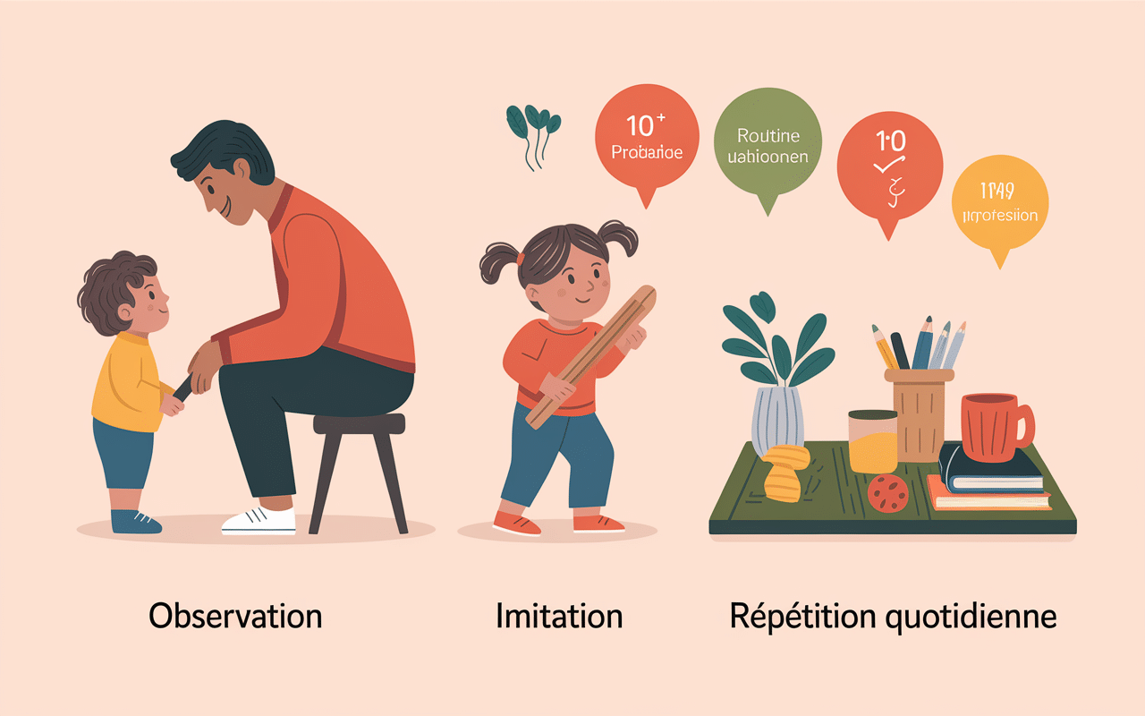 Étapes apprentissage brossage dents Montessori enfant