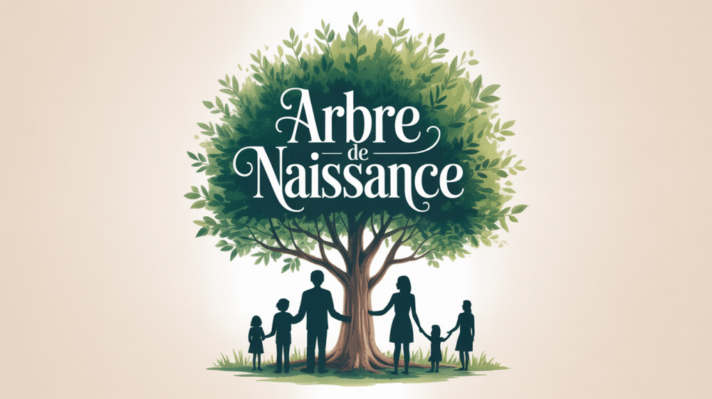 arbre de naissance plantation famille aquarelle