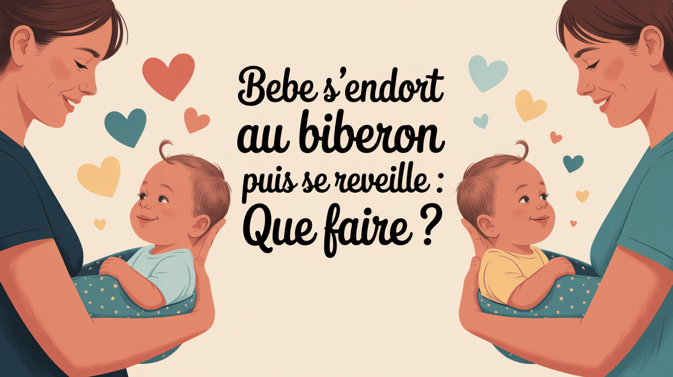 bébé s'endort au biberon et réclame 1h après dans les bras du parent