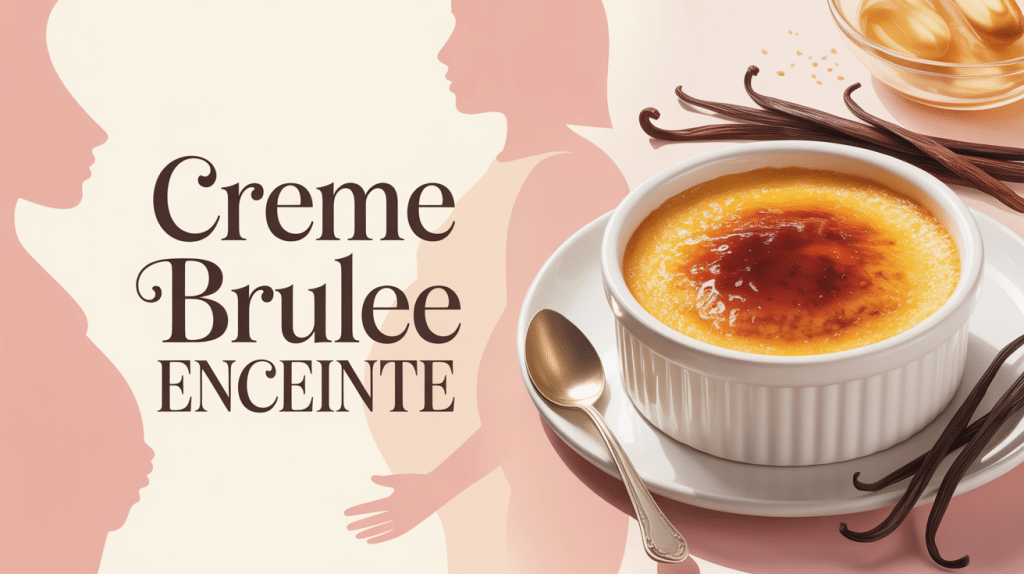 creme brulee enceinte en illustration maternite