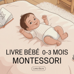 livre bebe 0-3 mois montessori bébé sur couverture livres noir blanc