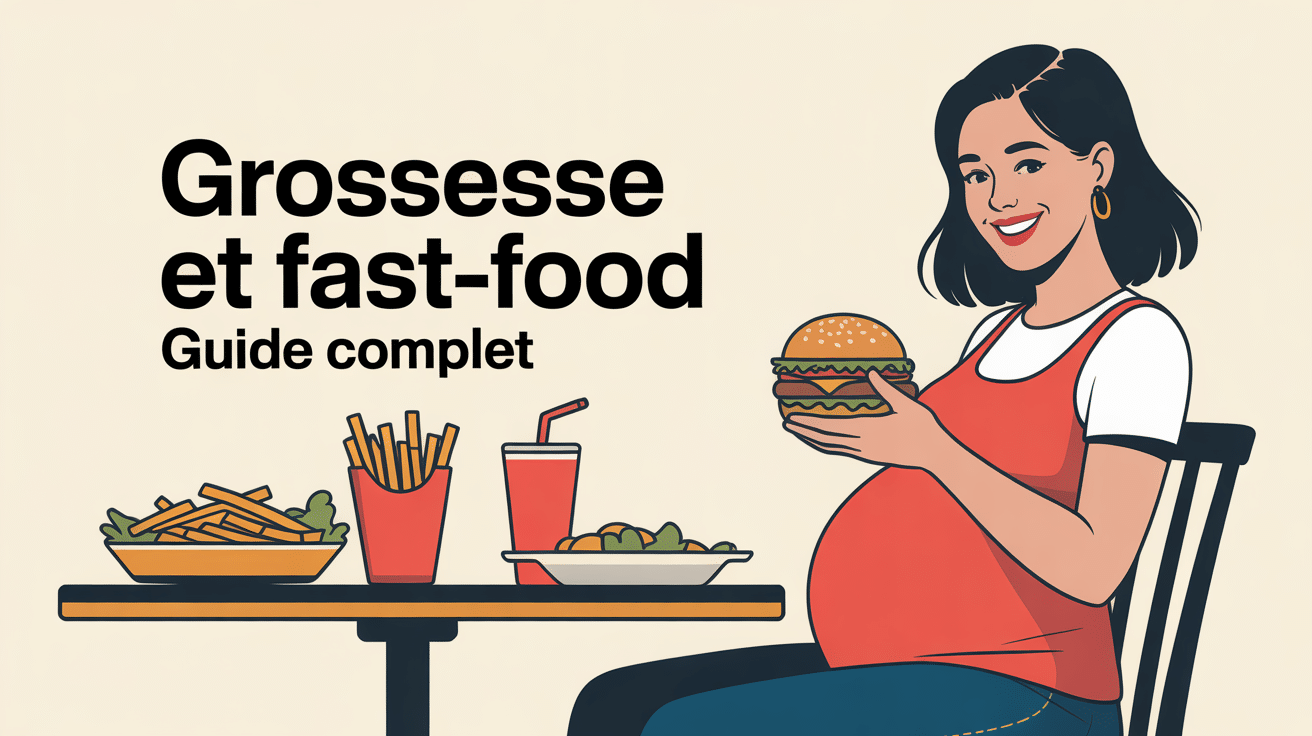 mcdo enceinte femme mange burger restaurant fast-food
