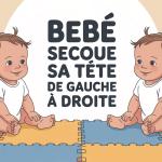 mon bébé secoue sa tête de gauche à droite rapidement sur tapis de jeu