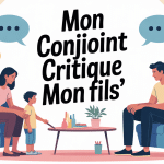 Mon conjoint critique mon fils illustration famille recomposée salon