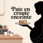 femme enceinte tient paté en croute enceinte