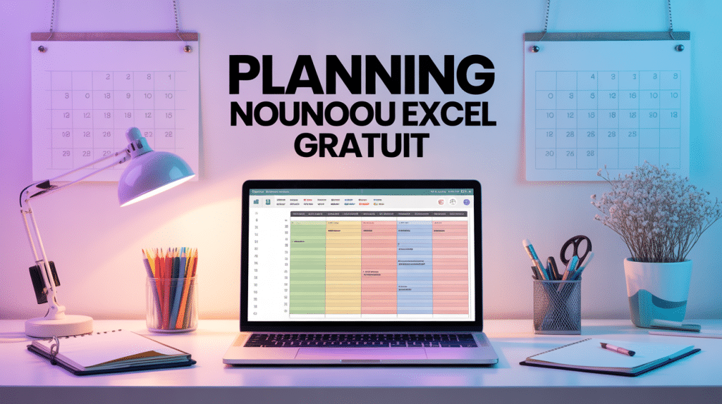 vue bureau avec planning nounou excel gratuit