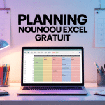 vue bureau avec planning nounou excel gratuit