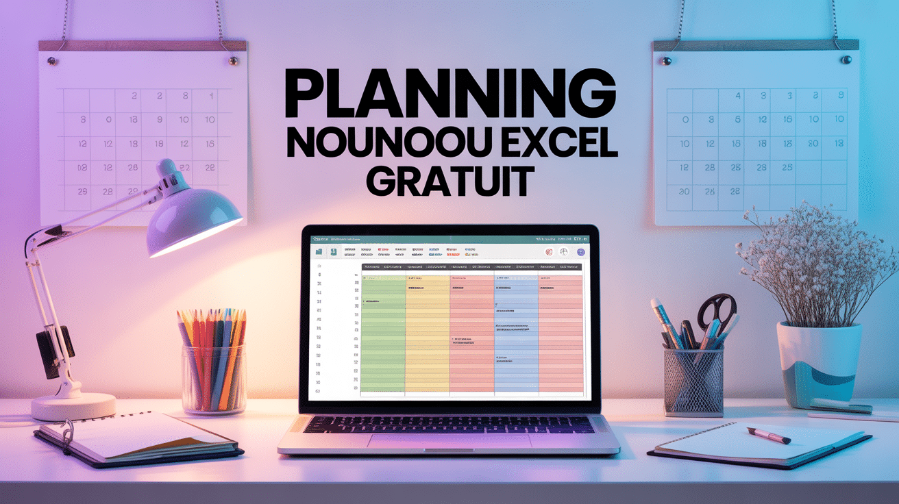 vue bureau avec planning nounou excel gratuit