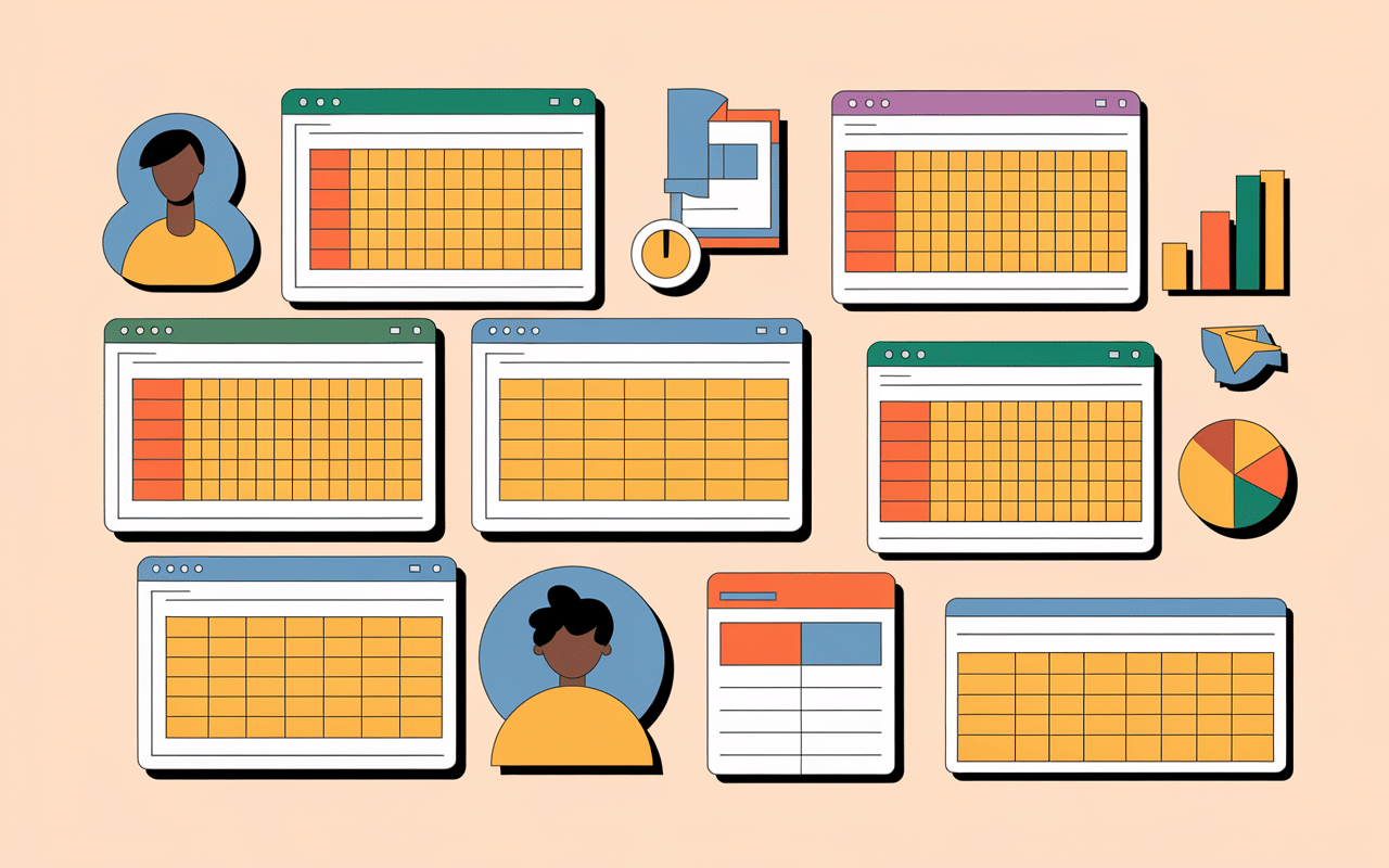 sélection de modèles planning nounou excel gratuit