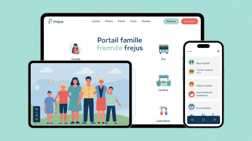 interface portail famille frejus ecran ordinateur tablette smartphone