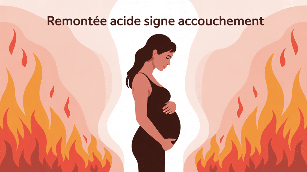 Remontée acide fin de grossesse signe accouchement femme enceinte