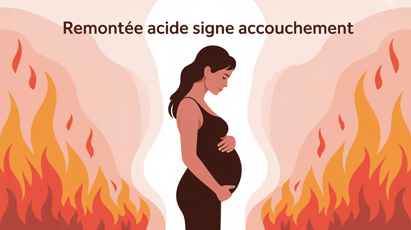 Remontée acide fin de grossesse signe accouchement femme enceinte