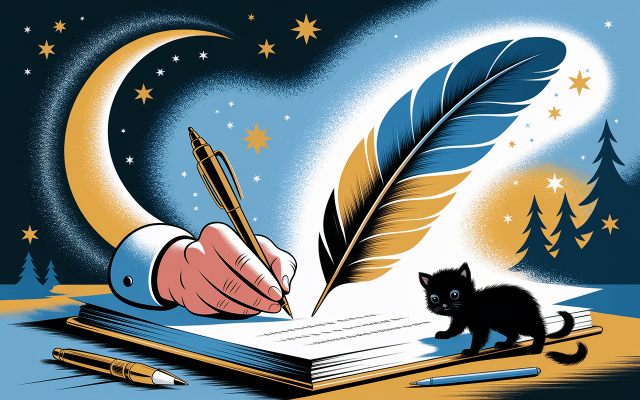 Bureau magique illustration réponse lettre au Père Noël