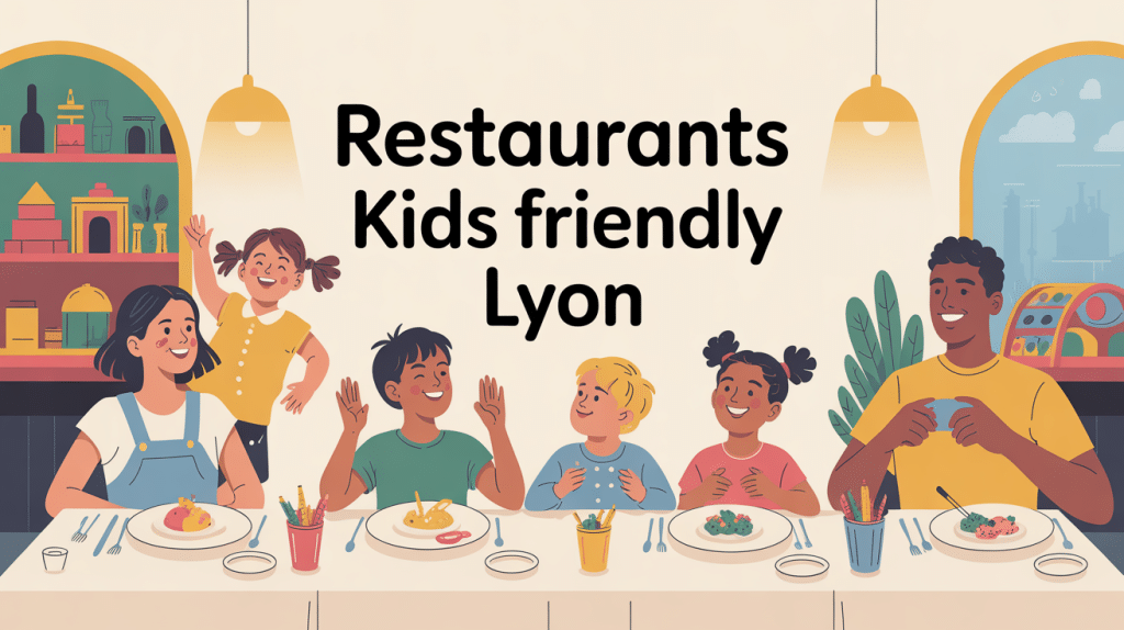 Famille dans restaurant kids friendly Lyon