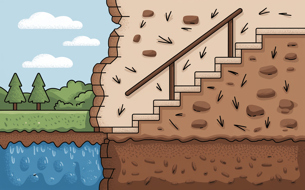 test maison fissure poche des eaux coupe fondations
