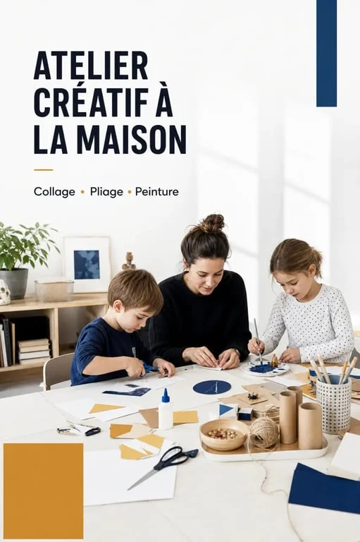 Idée d'activités manuelle en famille autour du papier, du carton et de la peinture