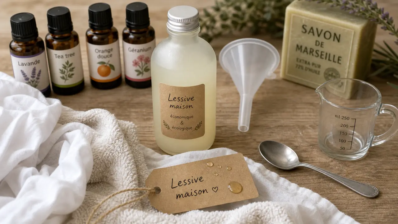 Quelle huile essentielle pour lessive maison : lavande, tea tree, orange douce