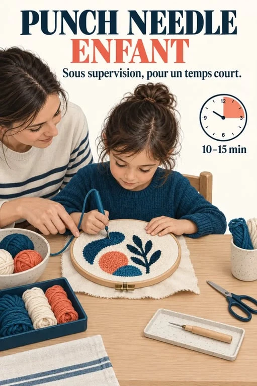 Conseils de sécurité pour une séance de punch needle enfant