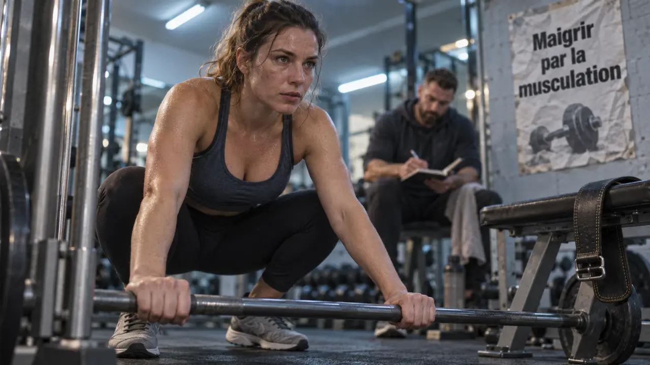 Maigrir par la musculation : femme s’entraîne en salle pour préserver ses muscles